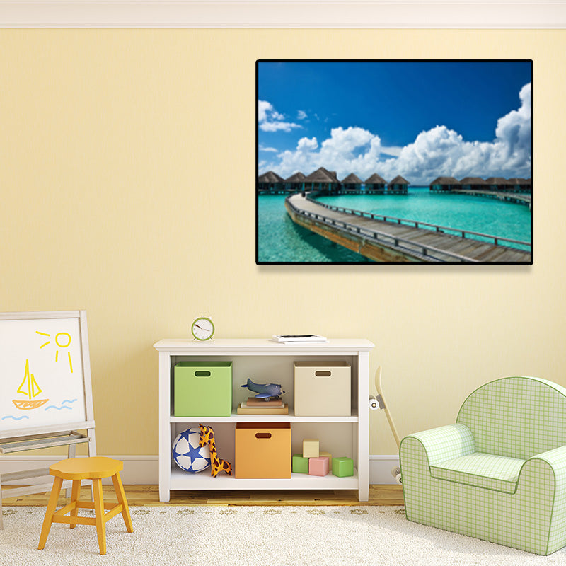 Vivolux | Helle Farbenszenerie Eingewickelte Leinwand Wandkunst Dekor für Schlafzimmer, Mehrere Größen