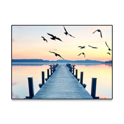 Vivolux | Helle Farbenszenerie Eingewickelte Leinwand Wandkunst Dekor für Schlafzimmer, Mehrere Größen