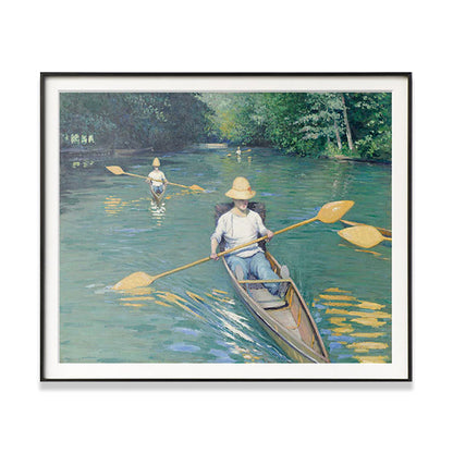 Vivolux | Grüner Segelboot-Leinwand Struktur Wandkunst Druck für Jungenzimmer, mehrere Größenoptionen