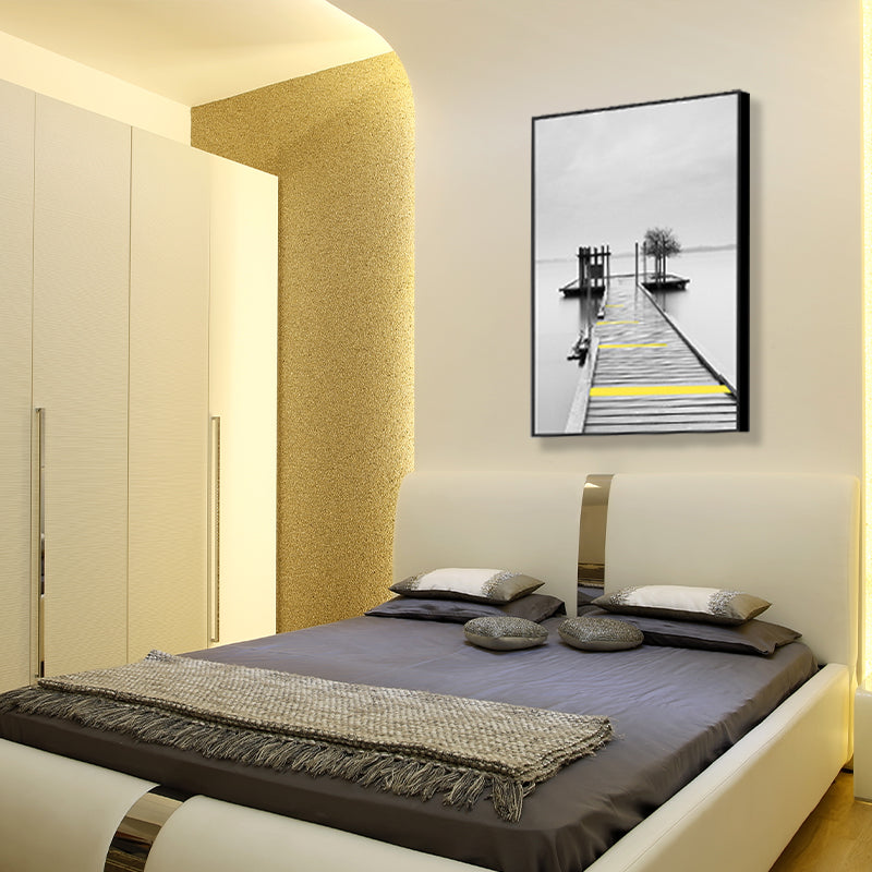 Vivolux | Zachte kleur zeezicht canvasprints landschap modernistische thuiswanddecoratie voor tekenruimte