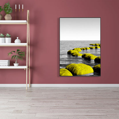 Vivolux | Zachte kleur zeezicht canvasprints landschap modernistische thuiswanddecoratie voor tekenruimte
