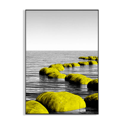 Vivolux | Zachte kleur zeezicht canvasprints landschap modernistische thuiswanddecoratie voor tekenruimte