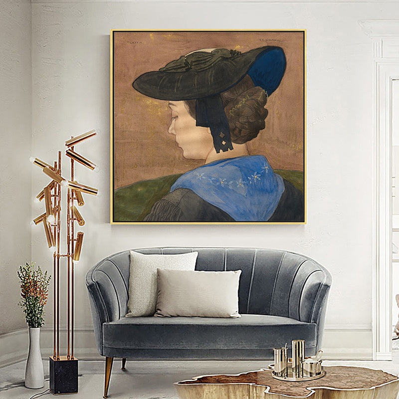 Vivolux | Europa Maiden Ölmalerei Kunst Vintage Stil Leinwand Wanddruck, Mehrere Größenoptionen