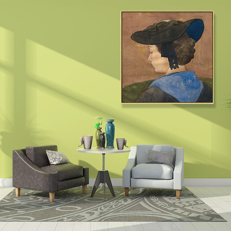 Vivolux | Europa Maiden Ölmalerei Kunst Vintage Stil Leinwand Wanddruck, Mehrere Größenoptionen