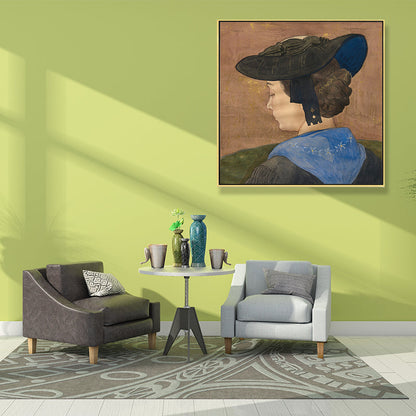 Vivolux | Europa Maiden Ölmalerei Kunst Vintage Stil Leinwand Wanddruck, Mehrere Größenoptionen