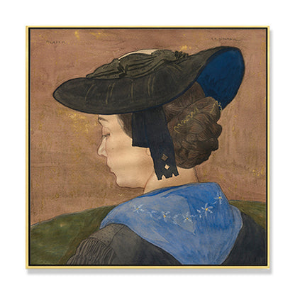 Vivolux | Europa Maiden Ölmalerei Kunst Vintage Stil Leinwand Wanddruck, Mehrere Größenoptionen