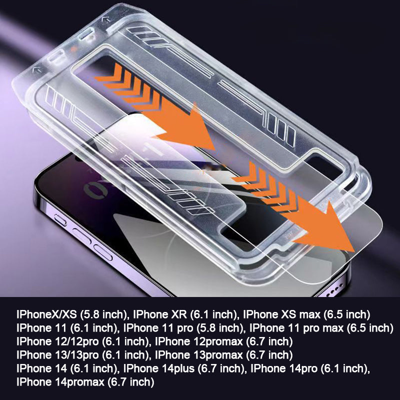 Vivolux | iPhone Tempered Anti-Peeking Screen Protector ohne Blasen Kein Staub