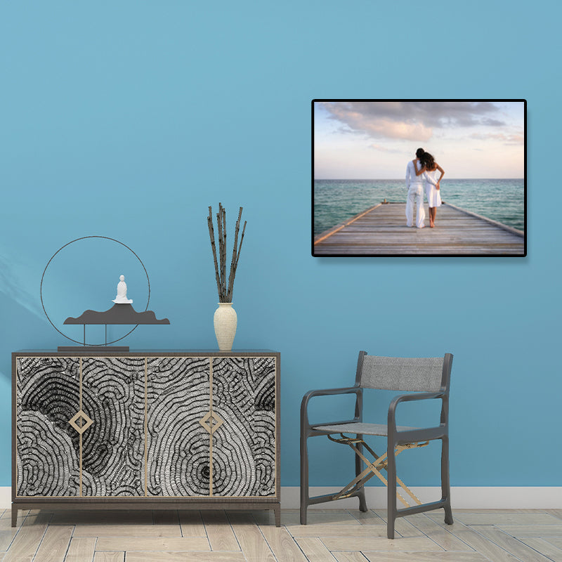 Vivolux | Lichtkleur Liefhebbers Gewikkelde Canvas Herren Modern Dekorative Wandkunst Print für Schlafzimmer