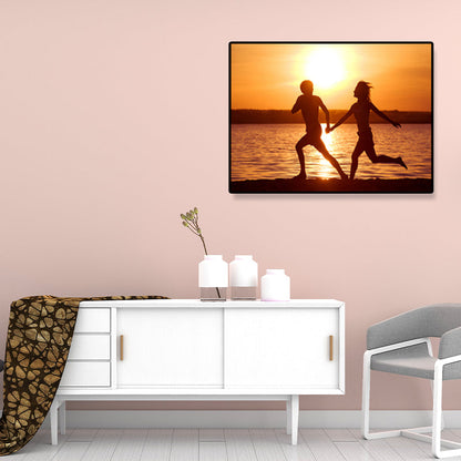 Vivolux | Lichtkleur Liefhebbers Gewikkelde Canvas Herren Modern Dekorative Wandkunst Print für Schlafzimmer