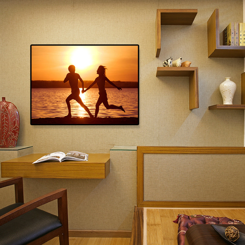 Vivolux | Lichtkleur Liefhebbers Gewikkelde Canvas Herren Modern Dekorative Wandkunst Print für Schlafzimmer