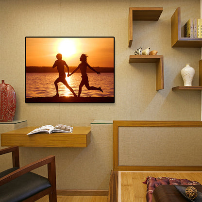 Vivolux | Lichtkleur Liefhebbers Gewikkelde Canvas Herren Modern Dekorative Wandkunst Print für Schlafzimmer