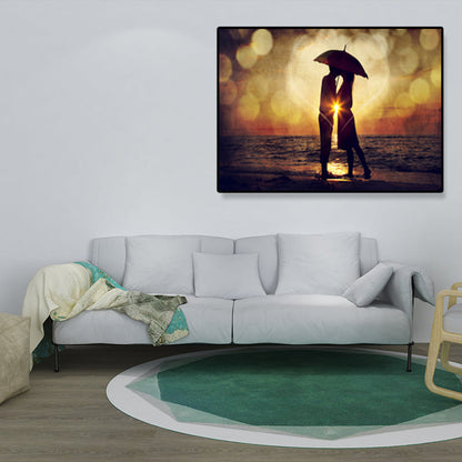 Vivolux | Lichtkleur Liefhebbers Gewikkelde Canvas Herren Modern Dekorative Wandkunst Print für Schlafzimmer