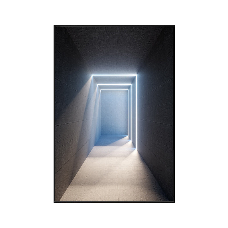 Vivolux | Dunkelfarbige Baukunst Druck Texturiertes Skandinavisches Wohnzimmer Leinwand, Mehrere Größen