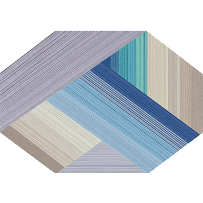 Vivolux | Einfache Neuheit Unregelmäßiger Teppich in lila und blau Farbblock Streifen Muster Teppich Polyester Waschbarer Teppich für Wohnkultur