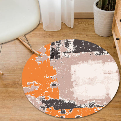 Vivolux | Blau und Gelb Schlafzimmerteppich Moderner Abstract Pinselstrich Muster Teppich Polyester Haustierfreundlicher Teppich