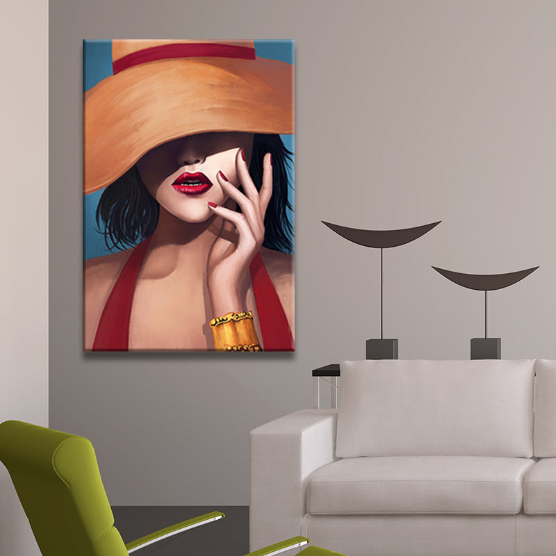Vivolux | Victorian Fashion Lady Kunstdruck Dunkle Farbe Dekorative Wanddekoration für das Schlafzimmer