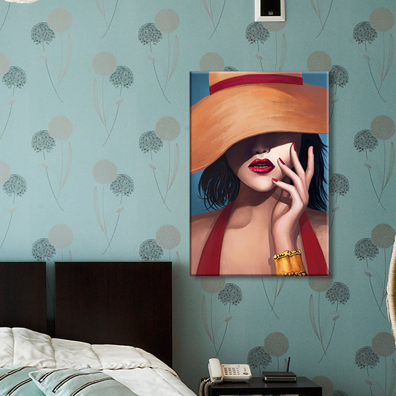 Vivolux | Victorian Fashion Lady Kunstdruck Dunkle Farbe Dekorative Wanddekoration für das Schlafzimmer