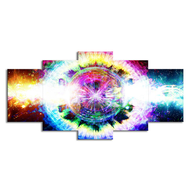 Vivolux | Fictional Gear Canvas Print Geel Mehrteilige Wanddekoration für Kinderzimmer