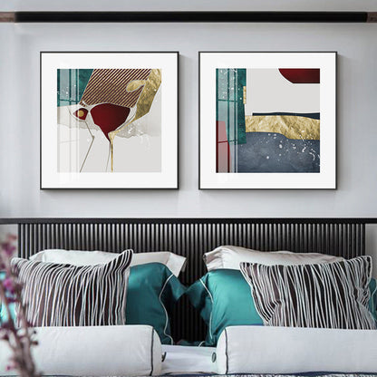 Vivolux | Lichte Kleur Abstracte Muurdecoratie Textured Hedendaagse Stijl Meisjes Slaapkamer Canvas