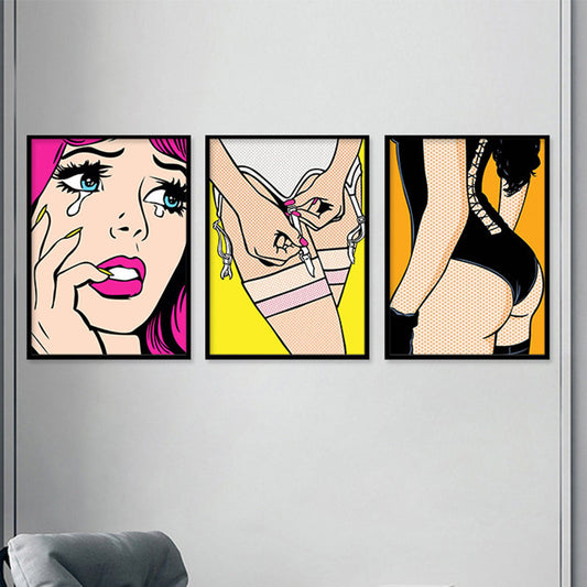 Vivolux | Zeitgenössische Damen Wandkunst für das Wohnzimmer auf Leinwand in hellen Farben, mehrere Größen verfügbar