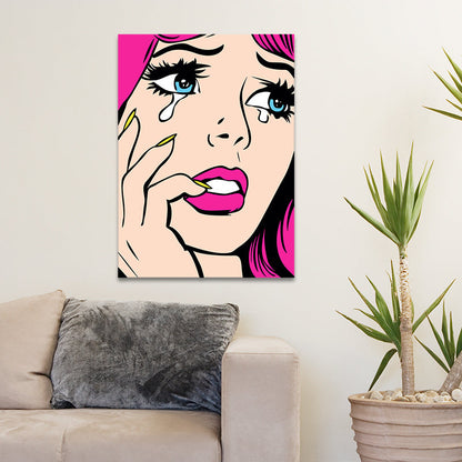 Vivolux | Zeitgenössische Damen Wandkunst für das Wohnzimmer auf Leinwand in hellen Farben, mehrere Größen verfügbar