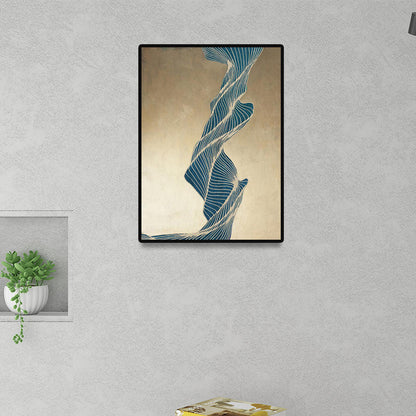 Vivolux | Dunkle Farbverdrehte Leinwandkunst Abstrakter Minimalismus Wohnwanddekoration, Mehrere Größen