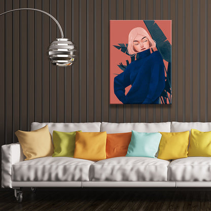 Vivolux | Leinwand Dekorativer Wanddekoration Viktorianisches Mädchen Kunstdruck in heller Farbe für das Schlafzimmer