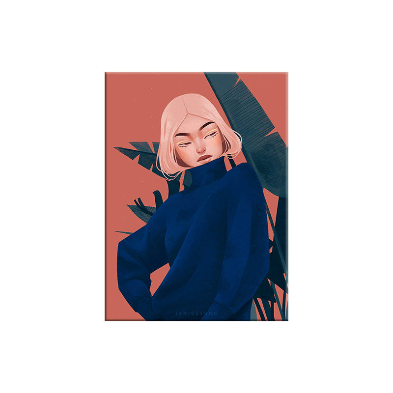 Vivolux | Leinwand Dekorativer Wanddekoration Viktorianisches Mädchen Kunstdruck in heller Farbe für das Schlafzimmer