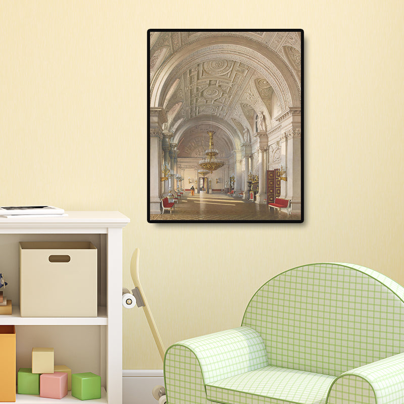Vivolux | Winter Palace Innenwandkunst Global Inspiriert Prächtiger Bogen Flur Leinwand in Gelb