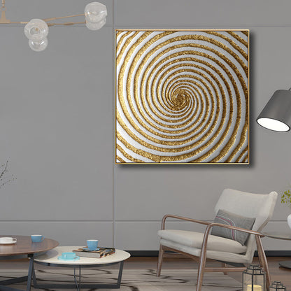 Vivolux | Moderne stijl optische illusie schilderij in bruine textuur muur print voor badkamer