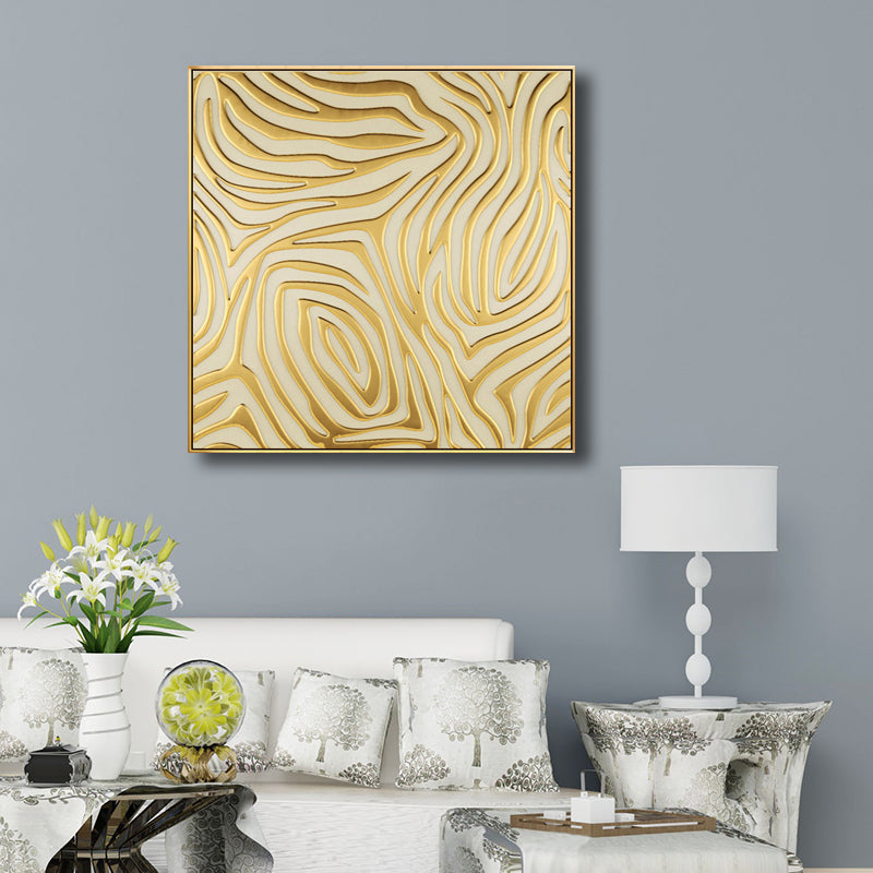 Vivolux | Moderne stijl optische illusie schilderij in bruine textuur muur print voor badkamer