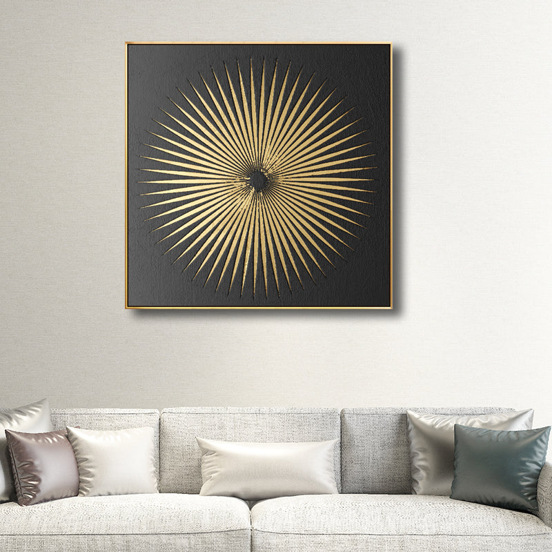 Vivolux | Moderne stijl optische illusie schilderij in bruine textuur muur print voor badkamer