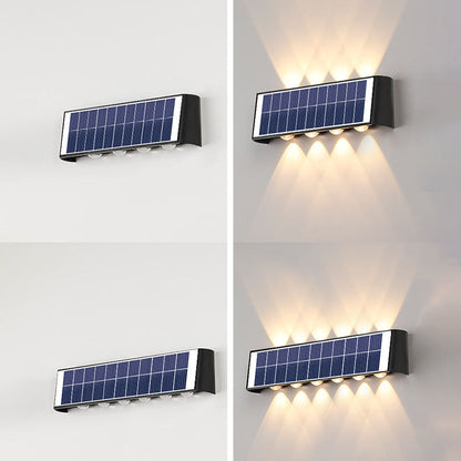 Vivolux | Moderne Einfachheit Solar Wasserfest Rechteckige ABS PMMA LED Wandleuchte Lampe Für Außenpatio