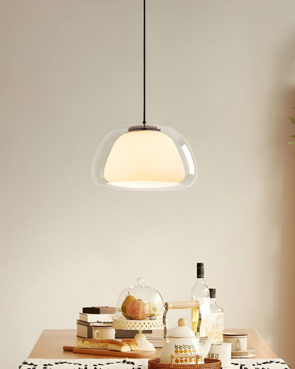 Vivolux | Elegante Lampe in Form einer Glaskuppel mit Kristallakzent