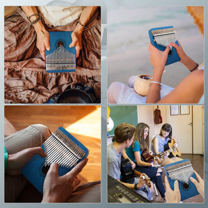 Vivolux | 17-tastige Kalimba Daumenpiano – Tragbares Musikinstrument aus Holz