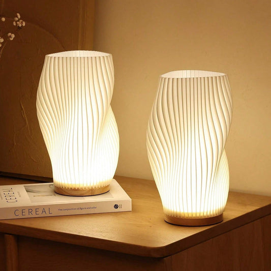 Vivolux | USB-Driven & Elegante Wellen-Design Tischlampe | WaveGlow