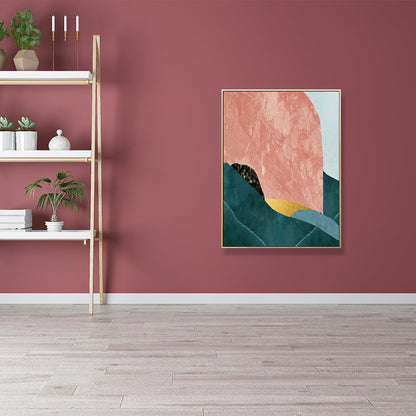 Vivolux | Nordic Abstract Mountain Print Leinwand Aqua Texturiertes Wandkunst für Wohnzimmer