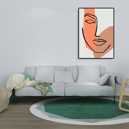 Vivolux | Texturiertes Gesichts-Wanddekor Leinwand Skandinavischer Stil Malerei für Wohnzimmer