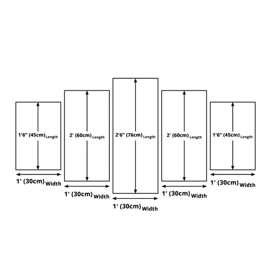 Vivolux | IJs en Vuur Wolf Canvas Moderne Multi-Stuk Jongens Slaapkamer Wandkunst Print in Blauw-Geel