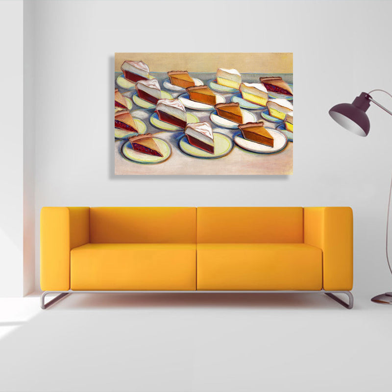 Vivolux | Leckere Kuchen Wanddekor Texturiert Traditioneller Stil für Mädchen Schlafzimmer Malerei