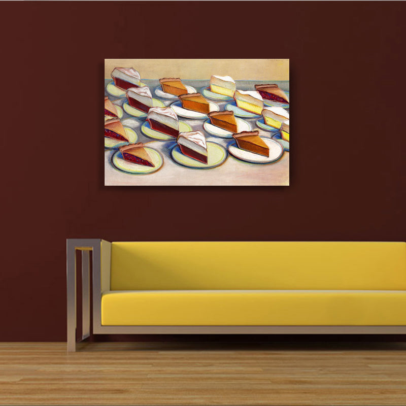 Vivolux | Leckere Kuchen Wanddekor Texturiert Traditioneller Stil für Mädchen Schlafzimmer Malerei