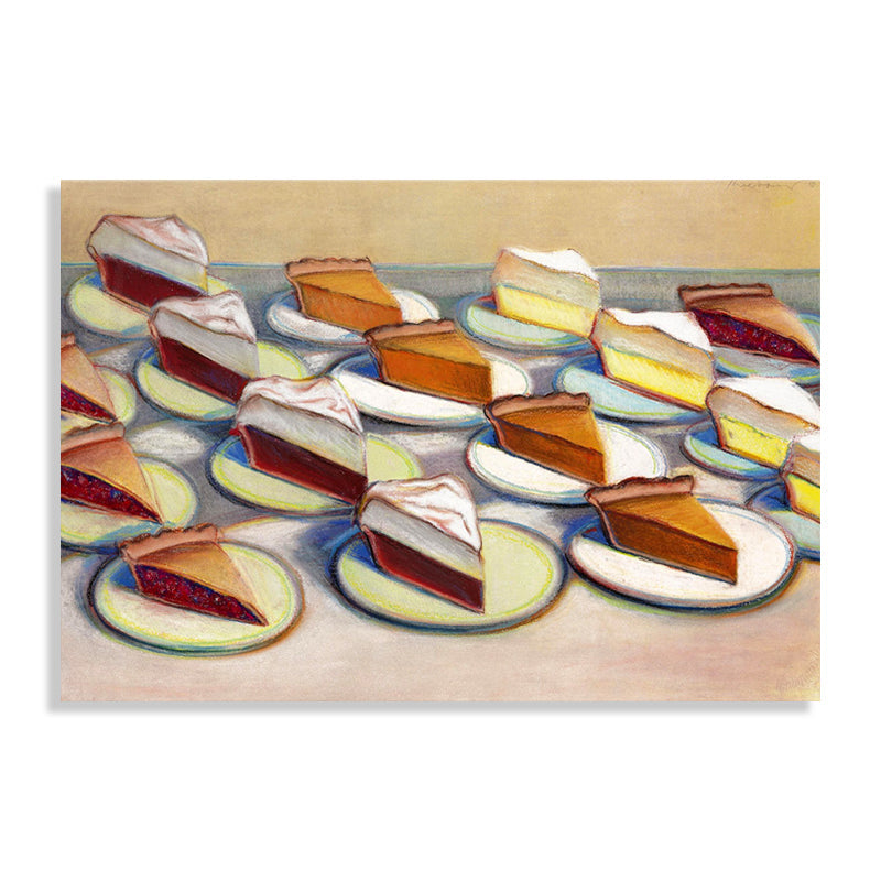 Vivolux | Leckere Kuchen Wanddekor Texturiert Traditioneller Stil für Mädchen Schlafzimmer Malerei