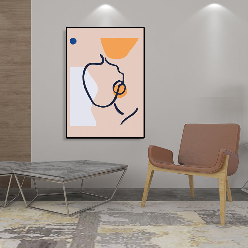 Vivolux | Neuheit Figurengesicht Kunst Skandinavischer Stil Leinwand Wanddekoration, Mehrere Größenoptionen