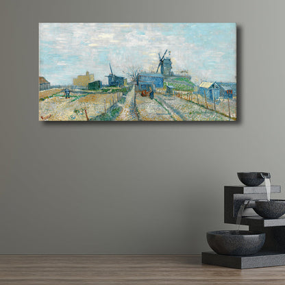 Vivolux | Pastellfarbiges Farmfield View Canvas Texturiertes Wandkunst für Gästezimmer, mehrere Größen