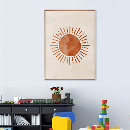 Vivolux | Skandinavischer Stil Teenager Wanddekoration Magische kosmische Phänomene in orange gemalt