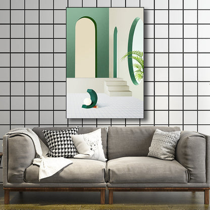 Vivolux | Architektur Wanddekoration für das Mädchenzimmer in hellen Farben, mehrere Größenoptionen