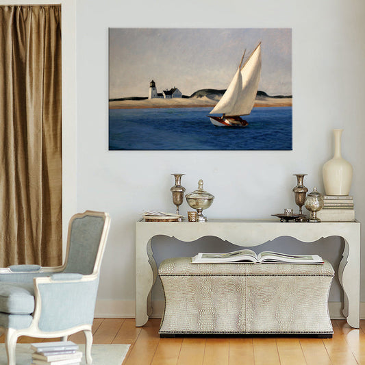 Vivolux | Plain Sailing Kunstdruck Tropischer Strand Texturiertes Wohnzimmer Wanddekor (In mehreren Größen erhältlich)