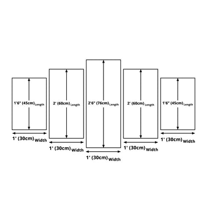 Vivolux | Gitarre Leinwand Kunst Wohnzimmer Musikalische Wanddekoration in Blau-Schwarz, Mehrteilig