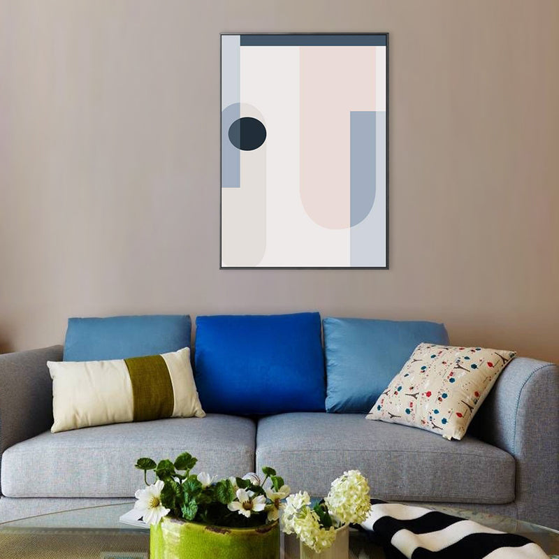 Vivolux | Nordic Style Vertrag Grafische Malerei Leinwand Pink Illustration Wandkunst Druck