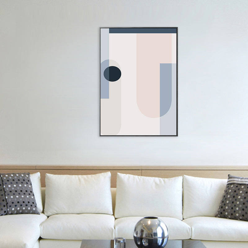Vivolux | Nordic Style Vertrag Grafische Malerei Leinwand Pink Illustration Wandkunst Druck